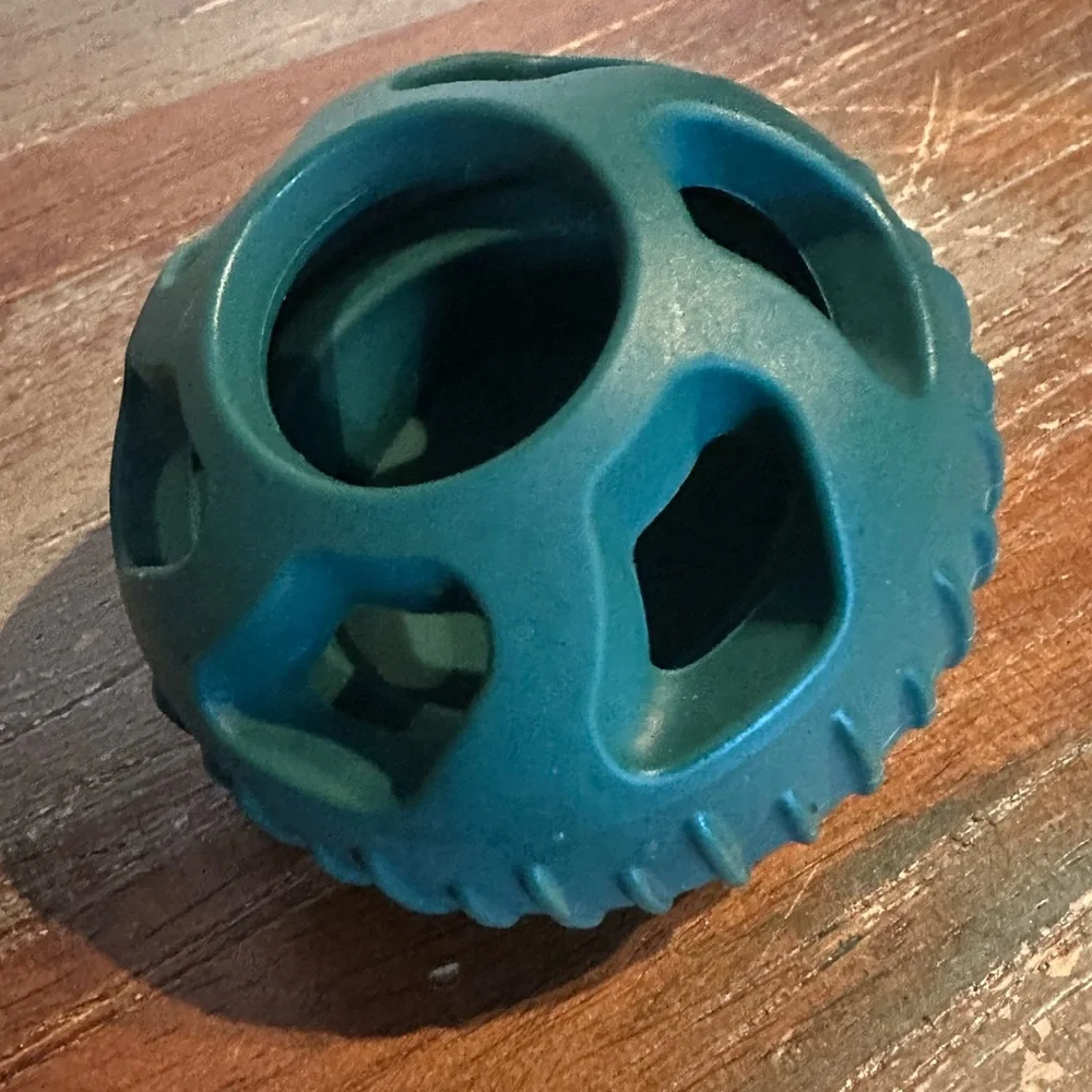 Dog treat dispenser ball